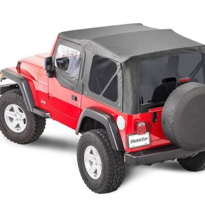 Mastertop Soft Top, Black Diamond, Sailcloth Fabric, Includes Soft Half Doors, Includes Tinted Window, Does Not Include Sun Roof – 15111235