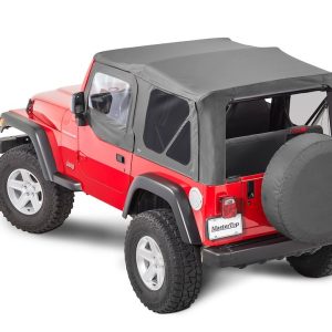 Mastertop Soft Top, Black Diamond, Sailcloth Fabric, Includes Soft Half Doors, Includes Tinted Window, Does Not Include Sun Roof – 15111235