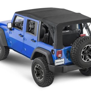 Mastertop Soft Top, Black, Mastertwill® Fabric, Uses Factory Doors, Includes Tinted Window, Includes Hardware – 15201924