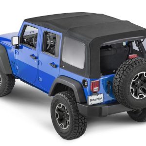 Mastertop Soft Top, Black, Mastertwill® Fabric, Uses Factory Doors, Includes Tinted Window, Includes Hardware – 15201924