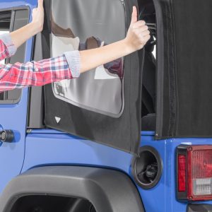 Mastertop Soft Top, Black, Mastertwill® Fabric, Uses Factory Doors, Includes Tinted Window, Includes Hardware – 15201924