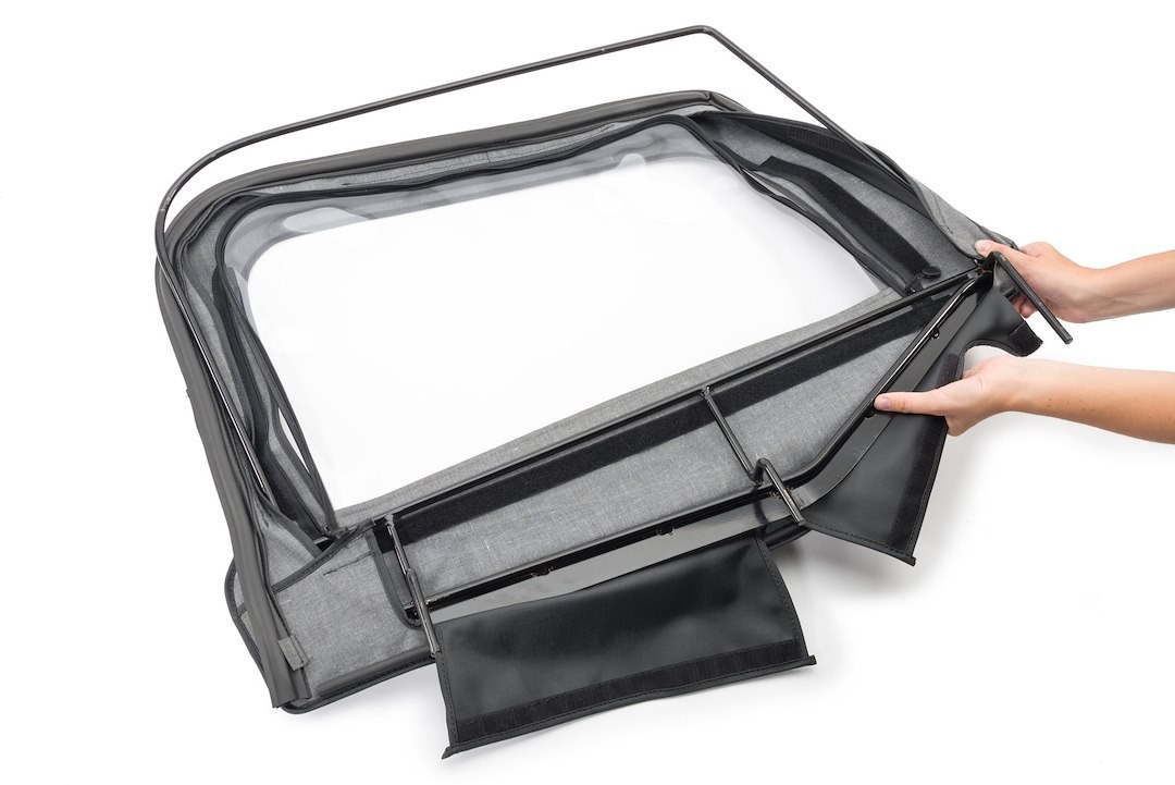 Mastertop Soft Top Door Frame, Upper Half, Powder Coated Black, Set of 2 – 15422201