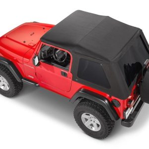 Mastertop Soft Top, Skymaster®, Black, Mastertwill® Fabric, Uses Factory Doors, Includes Tinted Window, Includes Folding Sun Roof – 15501024