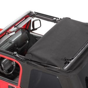 Mastertop Soft Top, Skymaster®, Black, Mastertwill® Fabric, Uses Factory Doors, Includes Tinted Window, Includes Folding Sun Roof – 15501224