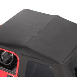 Mastertop Soft Top, Skymaster®, Black, Mastertwill® Fabric, Uses Factory Doors, Includes Tinted Window, Includes Folding Sun Roof – 15501224