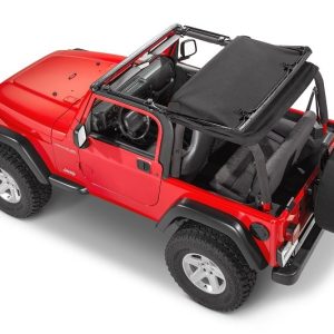 Mastertop Soft Top, Skymaster®, Black, Mastertwill® Fabric, Uses Factory Doors, Includes Tinted Window, Includes Folding Sun Roof – 15501224