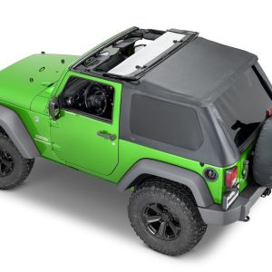 Mastertop Soft Top, Skymaster®, Black, Mastertwill® Fabric, Uses Factory Doors, Includes Tinted Window, Includes Folding Sun Roof – 15501324
