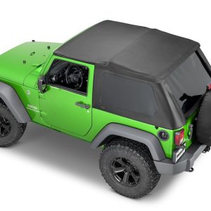 Mastertop Soft Top, Skymaster®, Black Diamond, Sailcloth Fabric, Uses Factory Doors, Includes Tinted Window, Includes Folding Sun Roof – 15501435