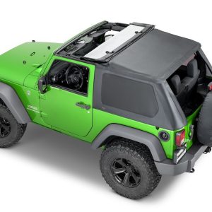 Mastertop Soft Top, Skymaster®, Black Diamond, Sailcloth Fabric, Uses Factory Doors, Includes Tinted Window, Includes Folding Sun Roof – 15501435