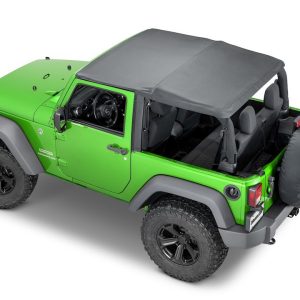 Mastertop Soft Top, Skymaster®, Black Diamond, Sailcloth Fabric, Uses Factory Doors, Includes Tinted Window, Includes Folding Sun Roof – 15501435