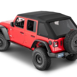 Mastertop Soft Top, Black, Mastertwill® Fabric, Uses Factory Doors, Includes Tinted Window, Includes Folding Sun Roof, Includes Hardware – 15501624