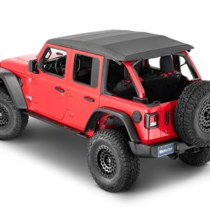 Mastertop Soft Top, Black, Mastertwill® Fabric, Uses Factory Doors, Includes Tinted Window, Includes Folding Sun Roof, Includes Hardware – 15501624
