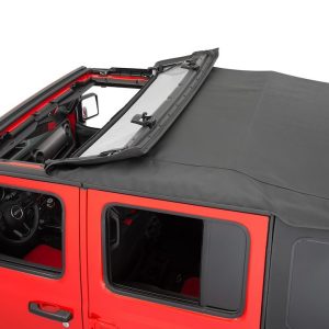 Mastertop Soft Top, Black, Mastertwill® Fabric, Uses Factory Doors, Includes Tinted Window, Includes Folding Sun Roof, Includes Hardware – 15501624