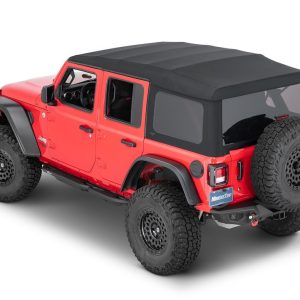 Mastertop Soft Top, Black, Mastertwill® Fabric, Uses Factory Doors, Includes Tinted Window, Includes Folding Sun Roof, Includes Hardware – 15601624