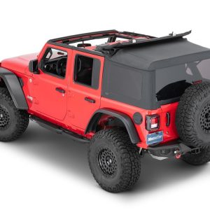Mastertop Soft Top, Black, Mastertwill® Fabric, Uses Factory Doors, Includes Tinted Window, Includes Folding Sun Roof, Includes Hardware – 15601624