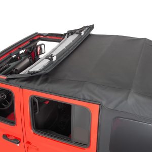 Mastertop Soft Top, Black, Mastertwill® Fabric, Uses Factory Doors, Includes Tinted Window, Includes Folding Sun Roof, Includes Hardware – 15601624