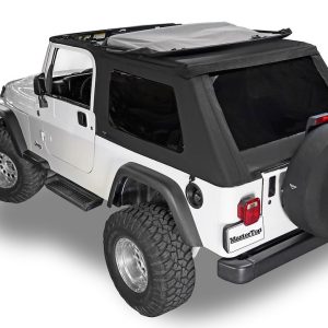 Mastertop Soft Top, Skymaster®, Black Diamond, Sailcloth Fabric, Uses Factory Doors, Includes Tinted Window, Includes Folding Sun Roof – 15701035