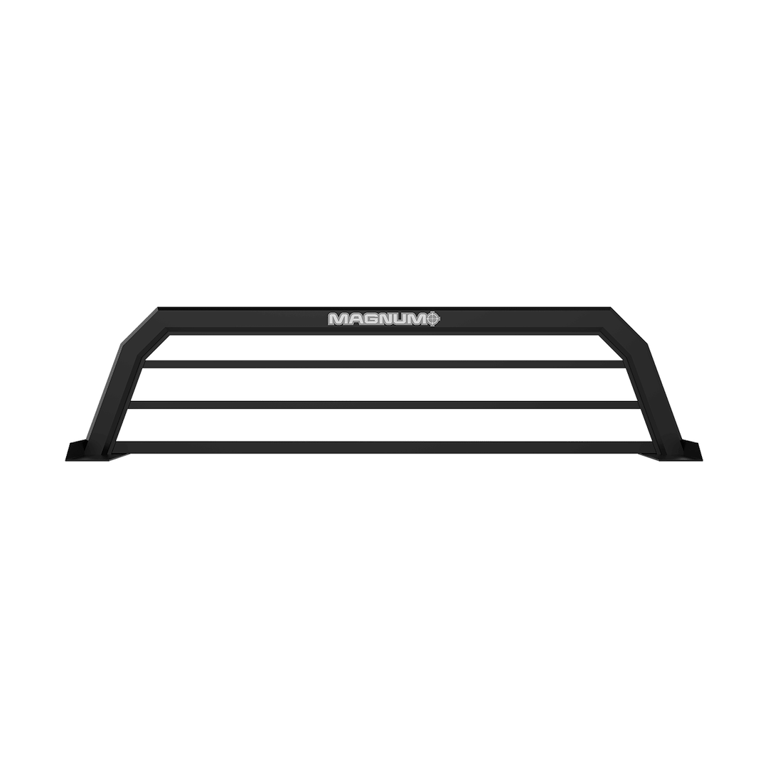 Magnum Truck Headache Rack, Louvered, Powder Coated, Matte Black, Aluminum, With Two Bolts, For 18 Inch Rack Service Body Trucks – 18SBNBROB