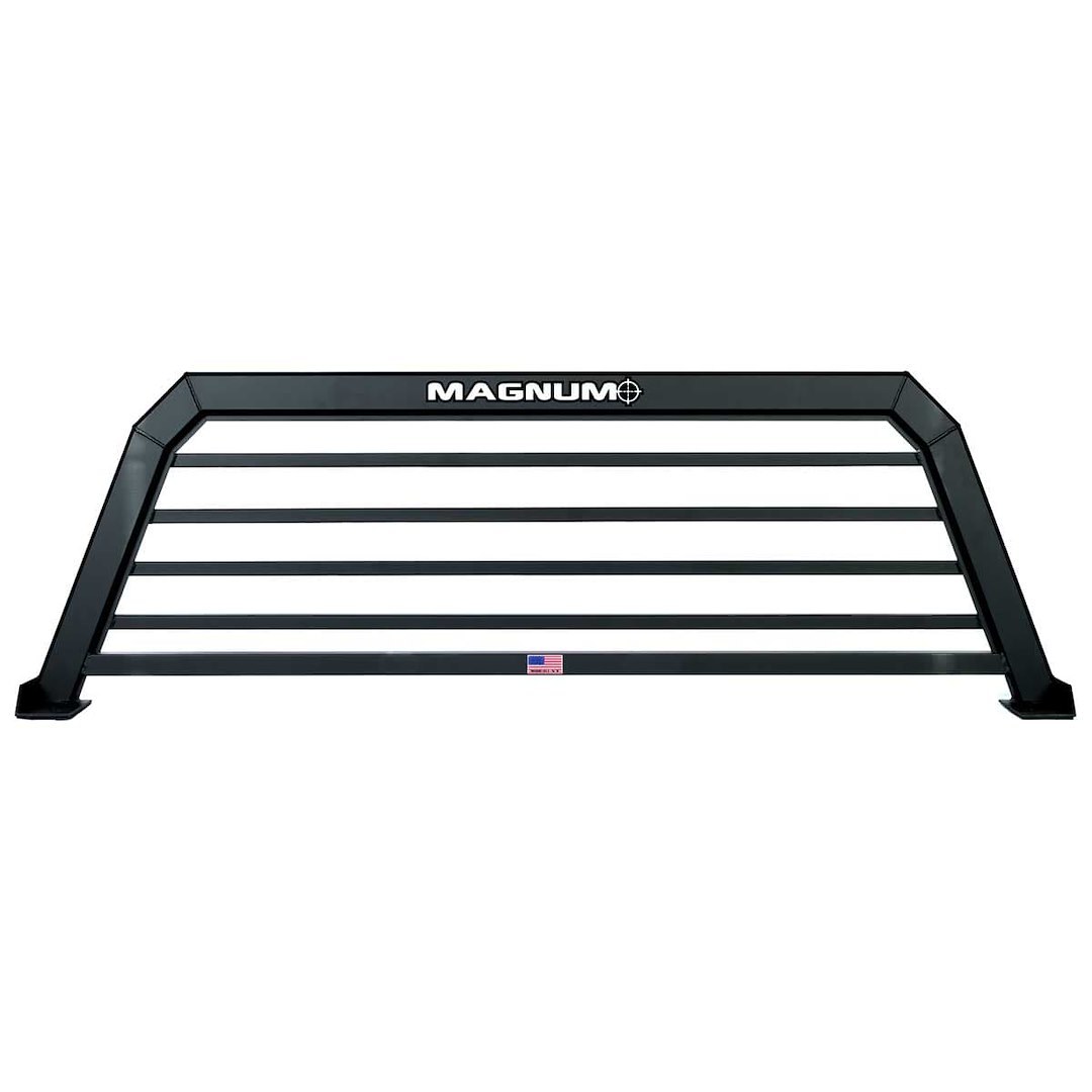 Magnum Truck Headache Rack, Standard, Louvered, Powder Coated, Matte Black, Aluminum, Can Be Used with Most Tonneau Covers – 223