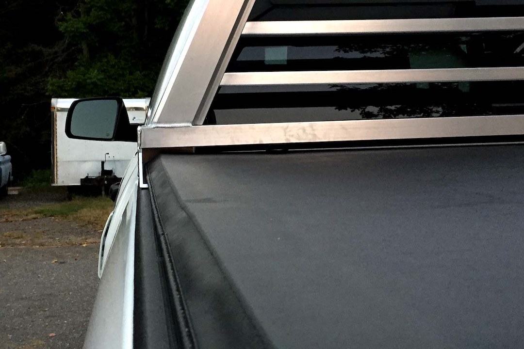 Magnum Truck Headache Rack, Standard, Louvered, Mill Finish, Bare Aluminum, Can Be Used with Most Tonneau Covers, With Mounting Hardware Kit – 419M