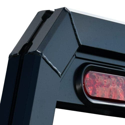 Magnum Truck Headache Rack, Low Pro Hollow Point, Frame Only, Lighted, Powder Coated, Matte Black, Aluminum – 420LHP
