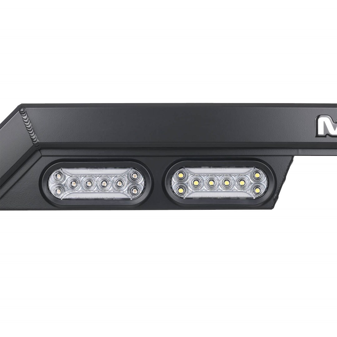 Magnum Truck Headache Rack, Low Pro, Frame Only, Lighted, Powder Coated, Matte Black, Aluminum, Can Be Used with Most Tonneau Covers – 424LPHPJ3NB