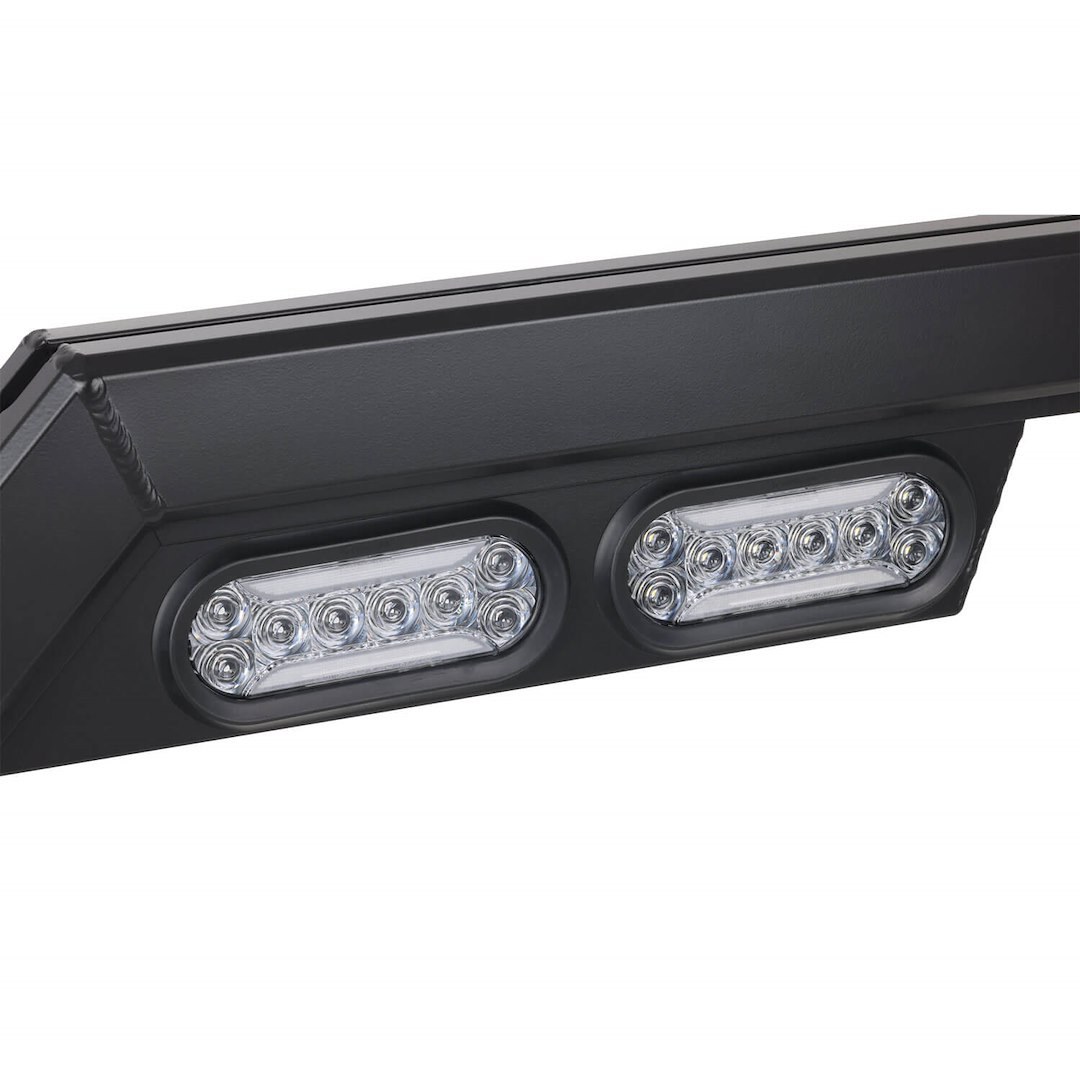 Magnum Truck Headache Rack, Low Pro, Frame Only, Lighted, Powder Coated, Matte Black, Aluminum, Can Be Used with Most Tonneau Covers – 424LPHPJ3NB