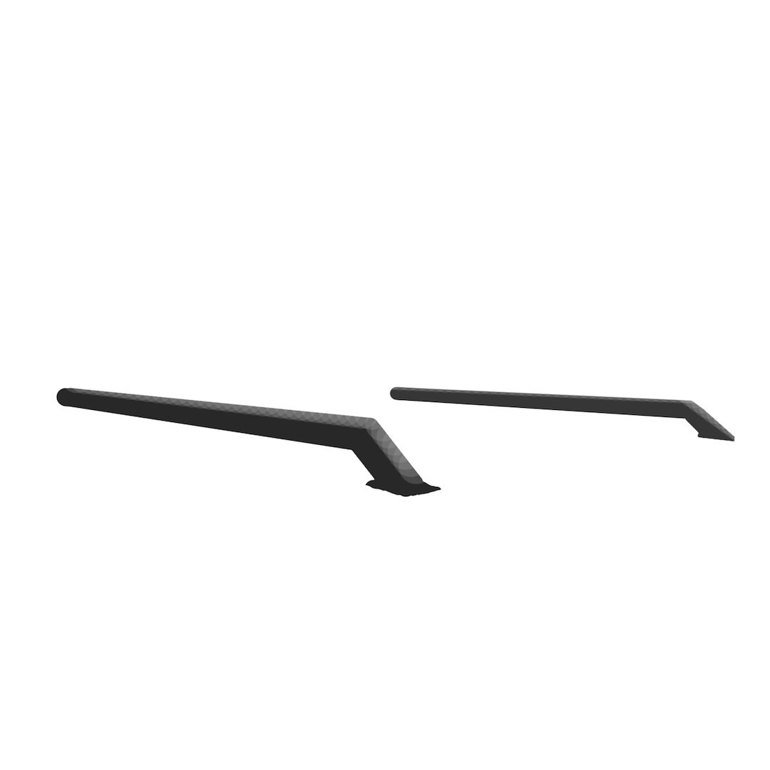Magnum Truck Bed Side Rail, Stake Pocket Mount, Powder Coated, Matte Black, Aluminum, No Tie Down, Not Compatible with Tool Box – RK18028