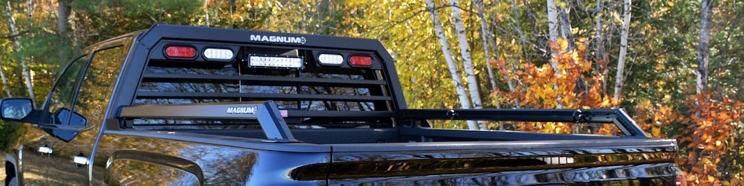 Magnum Truck Bed Side Rail, Stake Pocket Mount, Powder Coated, Matte Black, Aluminum, No Tie Down, Not Compatible with Tool Box – RK28176