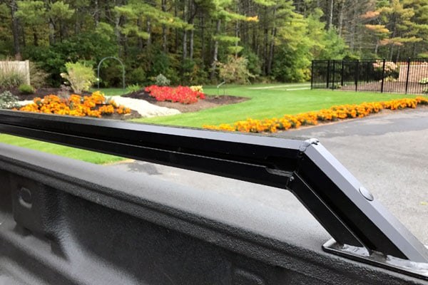 Magnum Truck Bed Side Rail, Stake Pocket Mount, Powder Coated, Matte Black, Aluminum, No Tie Down, Not Compatible with Tool Box – RK28176