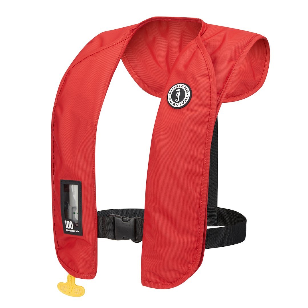 Mustang Surv Pfd – Personal Floatation Device, Mit 100, Type V Automatic/ Manual Inflatable Life Vest, Universal, 38 Pounds Buoyancy – MD2030-4-0