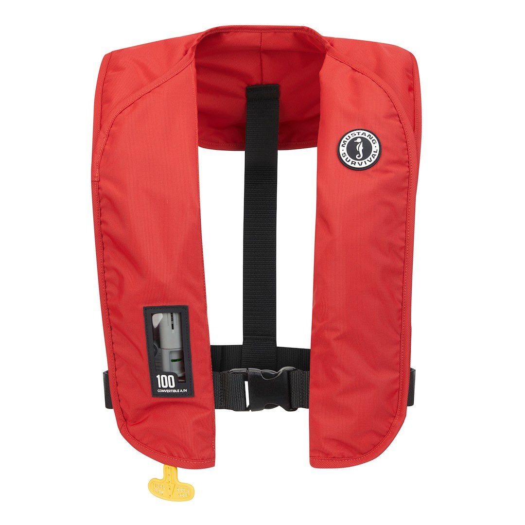 Mustang Surv Pfd – Personal Floatation Device, Mit 100, Type V Automatic/ Manual Inflatable Life Vest, Universal, 38 Pounds Buoyancy – MD2030-4-0