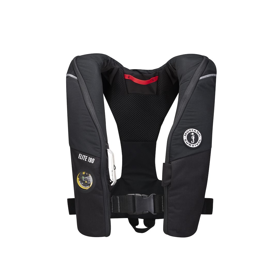 Mustang Surv Pfd – Personal Floatation Device, Elite 190, Type III Inflatable Life Vest, Adult, Universal – MD3170-13-0