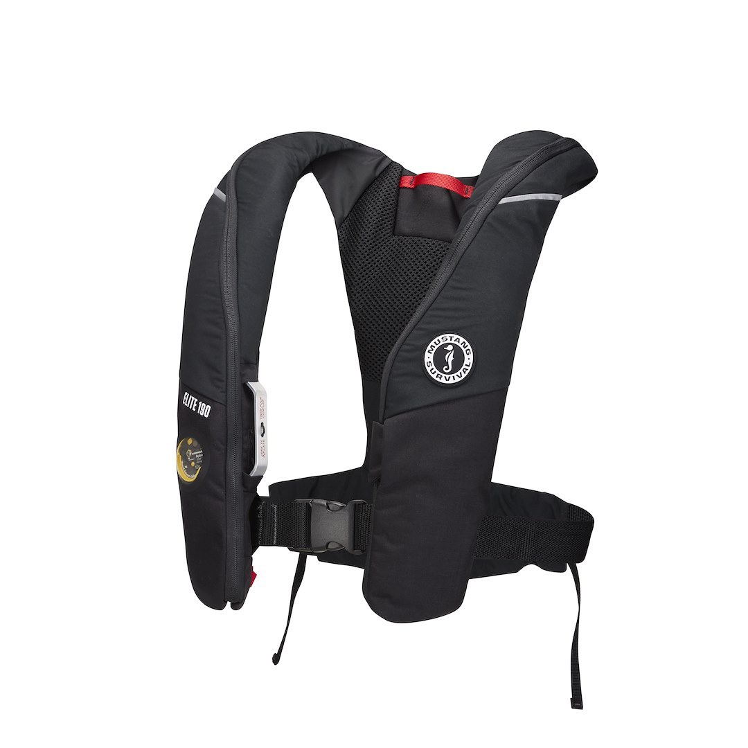 Mustang Surv Pfd – Personal Floatation Device, Elite 190, Type III Inflatable Life Vest, Adult, Universal – MD3170-13-0