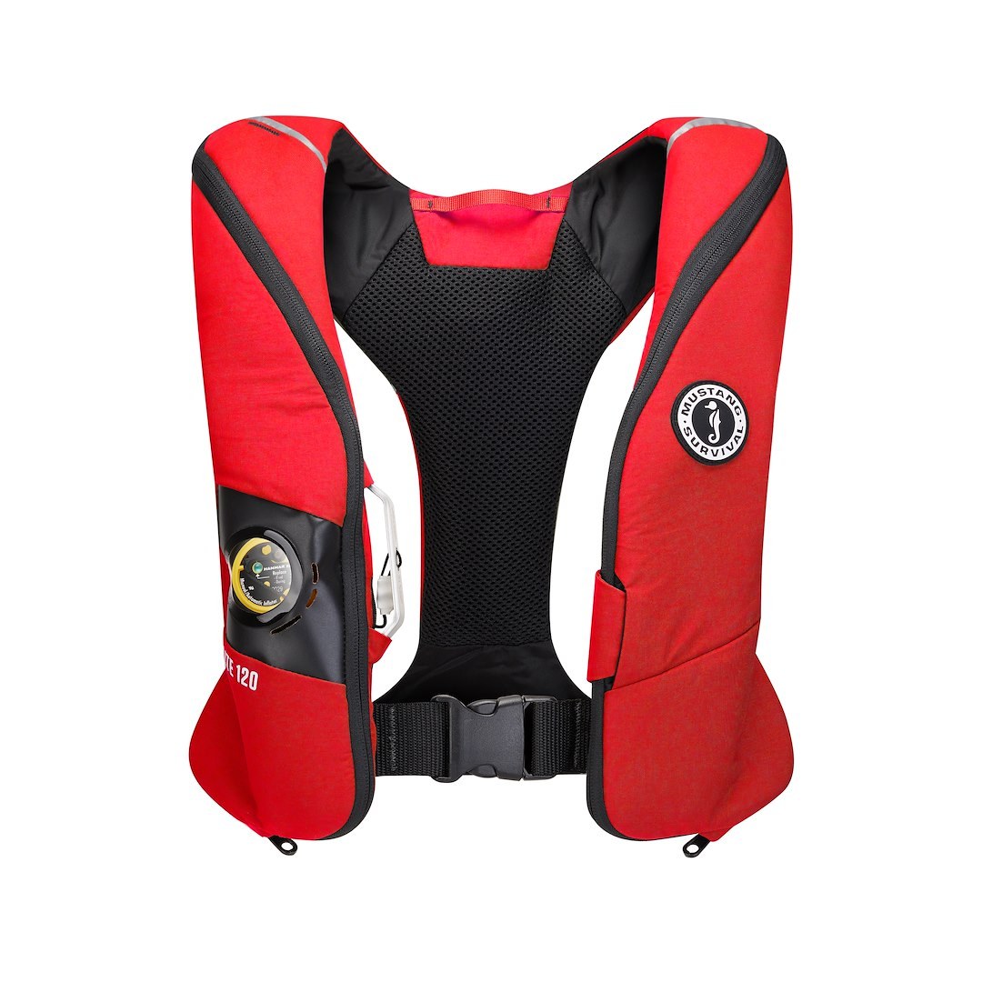 Mustang Surv Pfd – Personal Floatation Device, Elite 120, Type III Inflatable Life Vest, Adult, Universal – MD5170-4-0