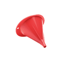 Midwest Can Funnel, Round, 4-1/2 Inch Diameter X 4-1/2 Inch Height, 1/2 Pint Capacity, Red, Polypropylene – 3508