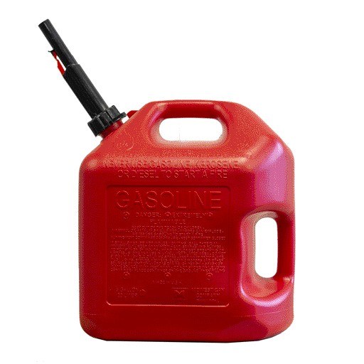 Midwest Can Liquid Storage Container, Safe-Flo, Red, 5 Gallon, Free Standing, High-Density Polyethylene, With Quick-Flow Spout and 2 Handles – 5610