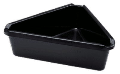 Midwest Can Drain Pan, 7-1/2 Quart Capacity, 14 Inch Length X 14 Inch Width, 5 Inch Height, Black, High Density Polyethylene, Triangle – 6375