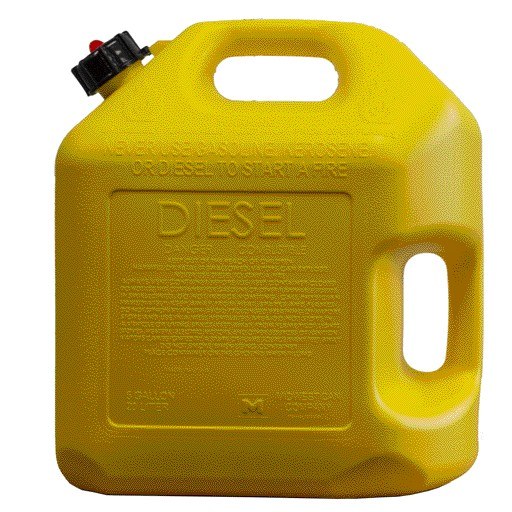 Midwest Can Liquid Storage Container, Safe-Flo, Yellow, 5 Gallon, Free Standing, High-Density Polyethylene, With Quick-Flow Spout and 2 Handles – 8610