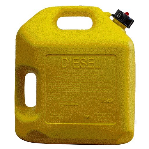 Midwest Can Liquid Storage Container, Safe-Flo, Yellow, 5 Gallon, Free Standing, High-Density Polyethylene, With Quick-Flow Spout and 2 Handles – 8610