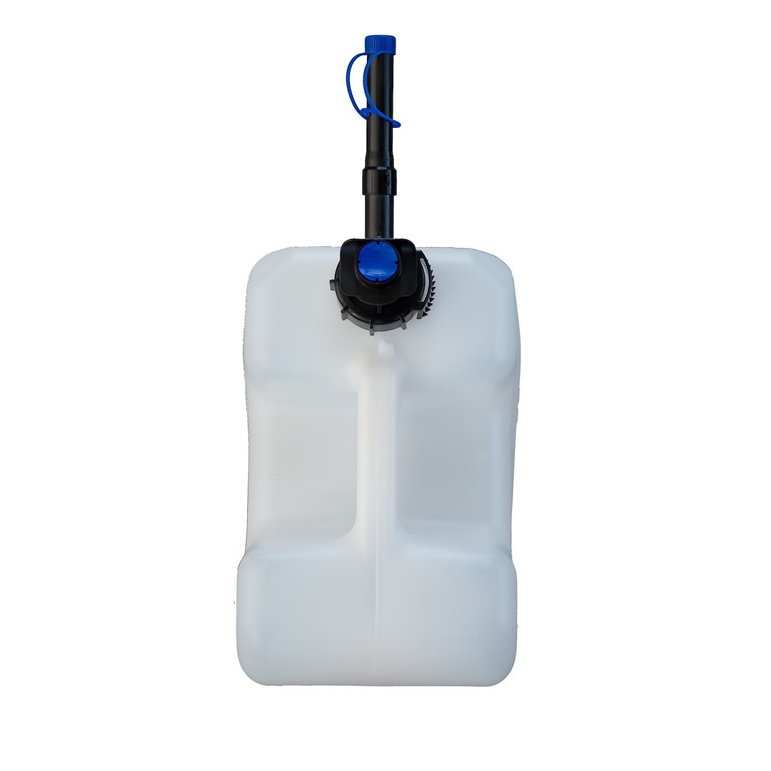 Midwest Can Liquid Storage Container, Utility Plus, Natural Translucent, 5 Gallon, Free Standing, With Push Button Spout – 9000