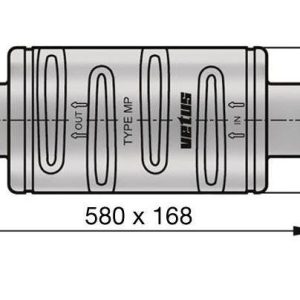 Maxwell Exhaust Muffler, Vetus Plastic Muffler MP100 for Inner Diameter Hose of 4″ Dempmp100 – DEMPMP100