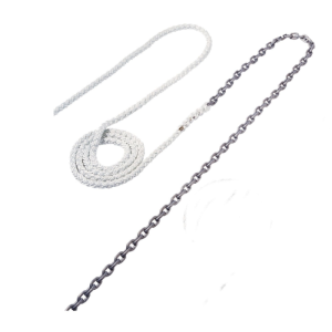 Maxwell Anchor Rode, Rope-To-Chain Pre-Spliced Combination, 5/8 Inch Diameter X 150 Foot Length Brait Rope, White – RODE52
