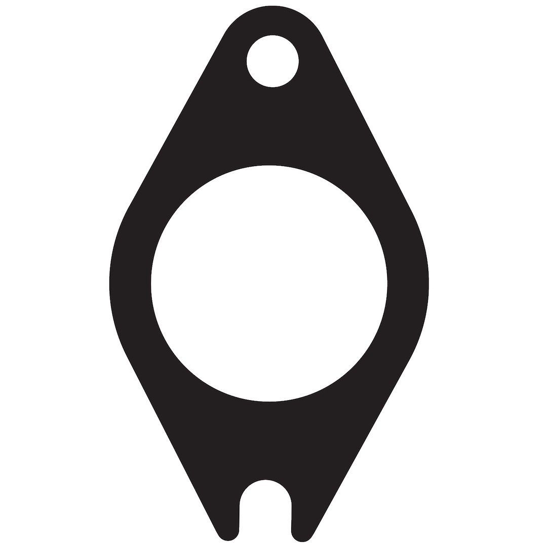 Nickson Inc Exhaust Pipe Flange Gasket, 2-1/8 Inch Inside Diameter, 4 Inch Bolt Circle, 2 Bolt Holes, Single – 13160-1