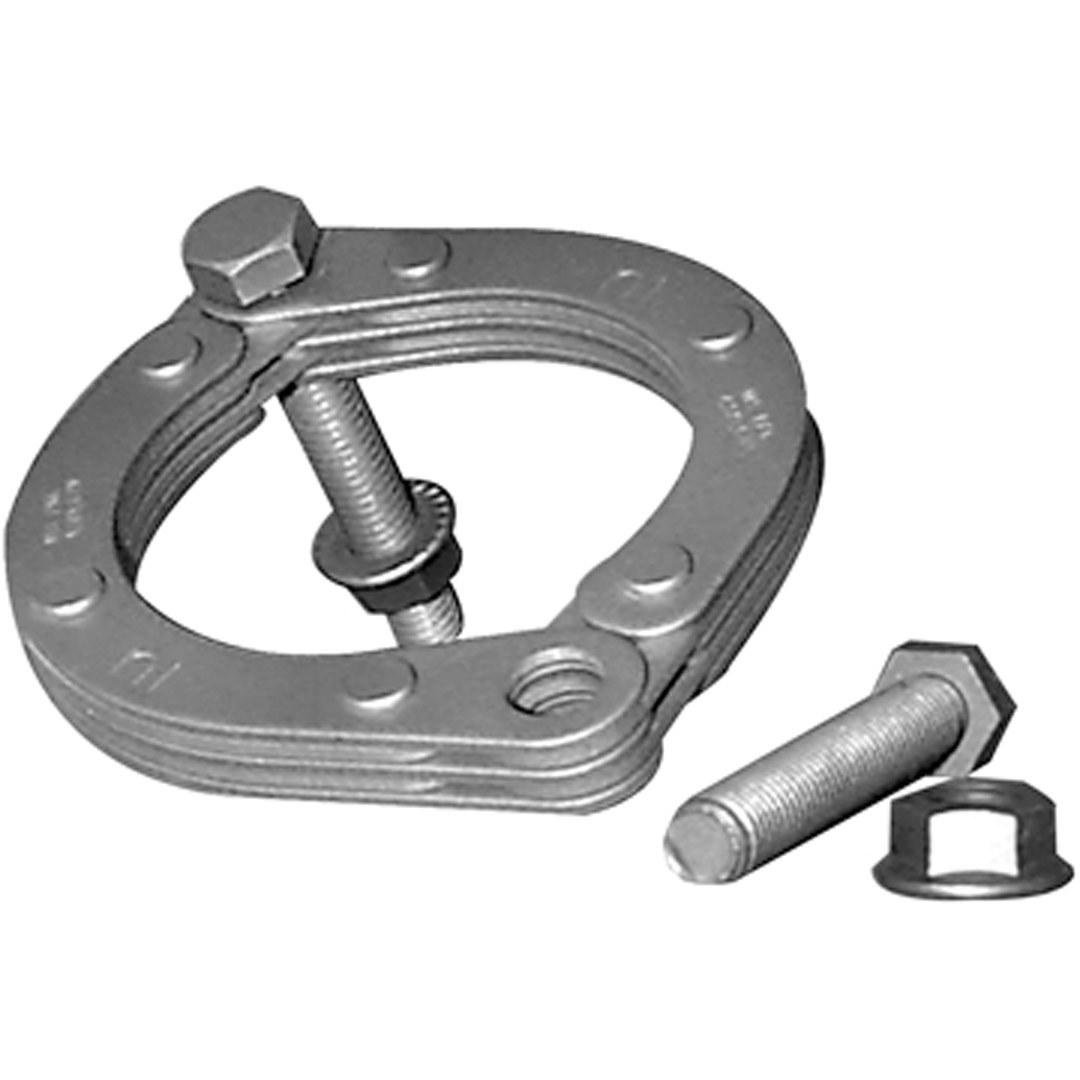 Nickson Inc Exhaust Pipe Flange, Flange Repair Kit, 2-1/4 Inch Diameter to 2-1/2 Inch Diameter, 2 Bolt Count, Steel, Single – 17149