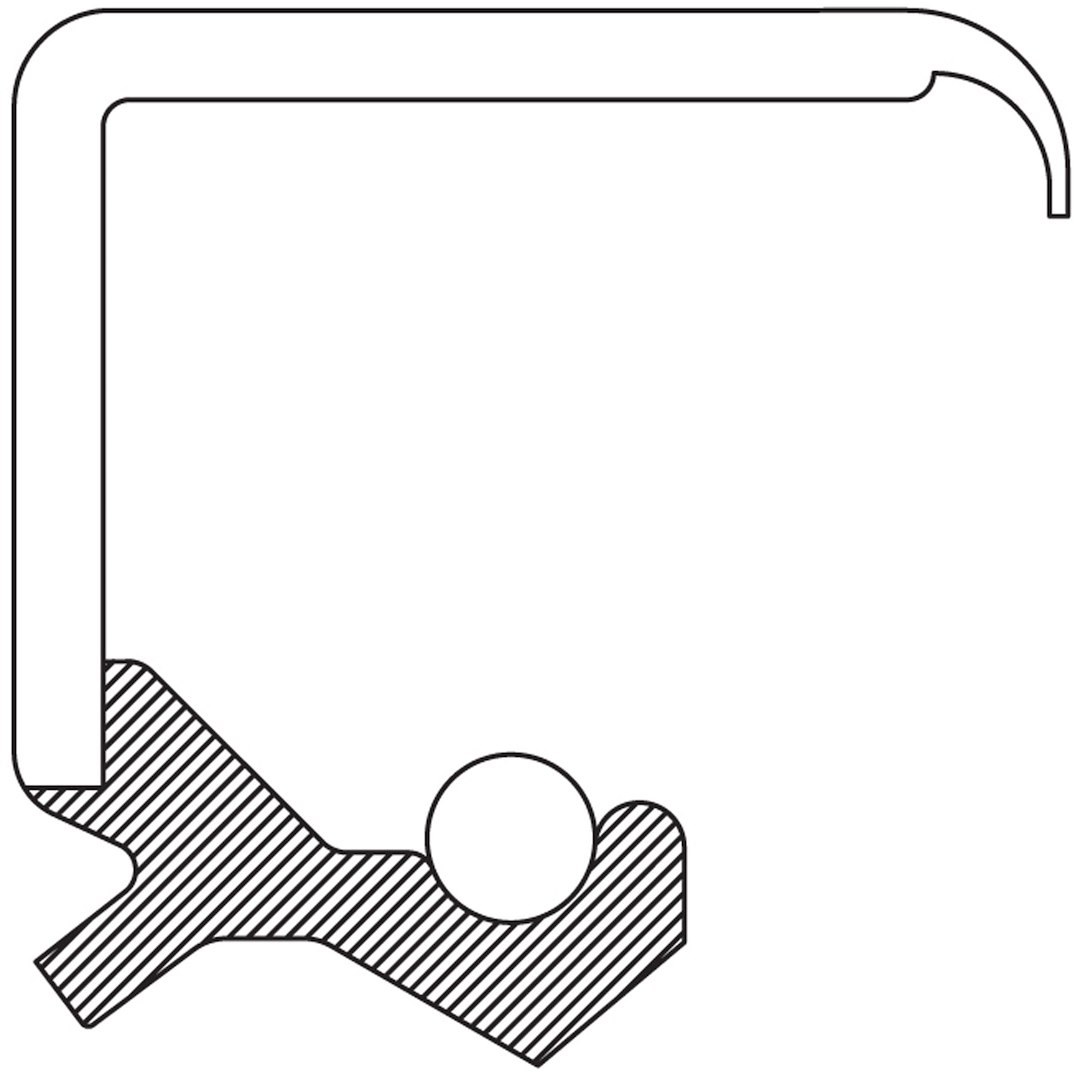 National Differential Pinion Seal, 1.940 Inch Inside Diameter, 2.766 Inch Outside Diameter, 0.500 Inch Width, Nitrile, Single – 2043