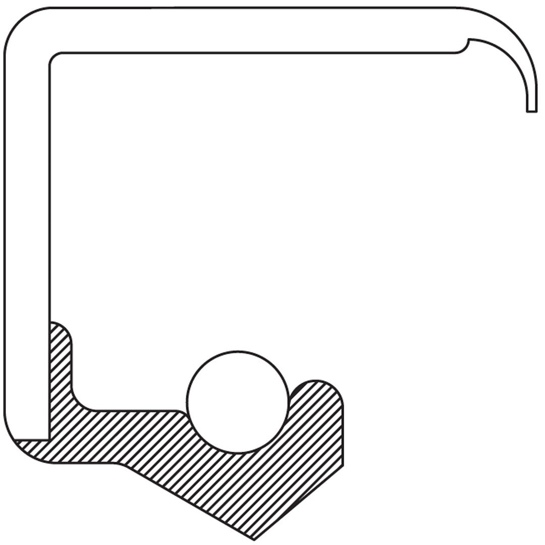 National Crankshaft Seal, 1.125 Inch Inside Diameter, 1.628 Inch Outside Diameter, 0.190 Inch Width, Polyacrylate, Single – 3638