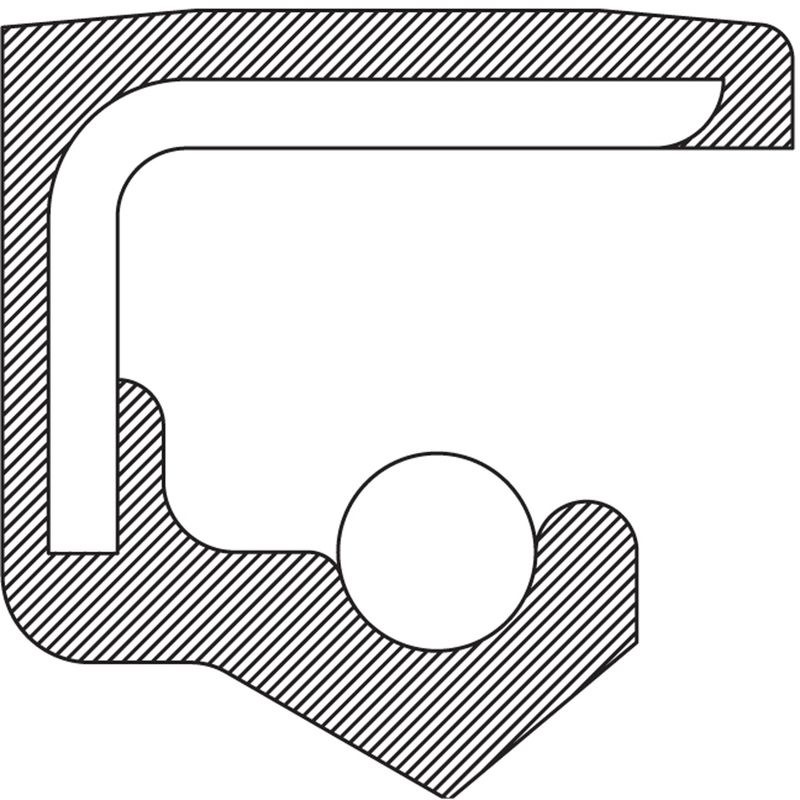 National Crankshaft Seal, 3-5/8 Inch Inside Diameter, 4.256 Inch Outside Diameter, 0.39 Inch Thickness, Fluoro-Elastomer, Single – 3909
