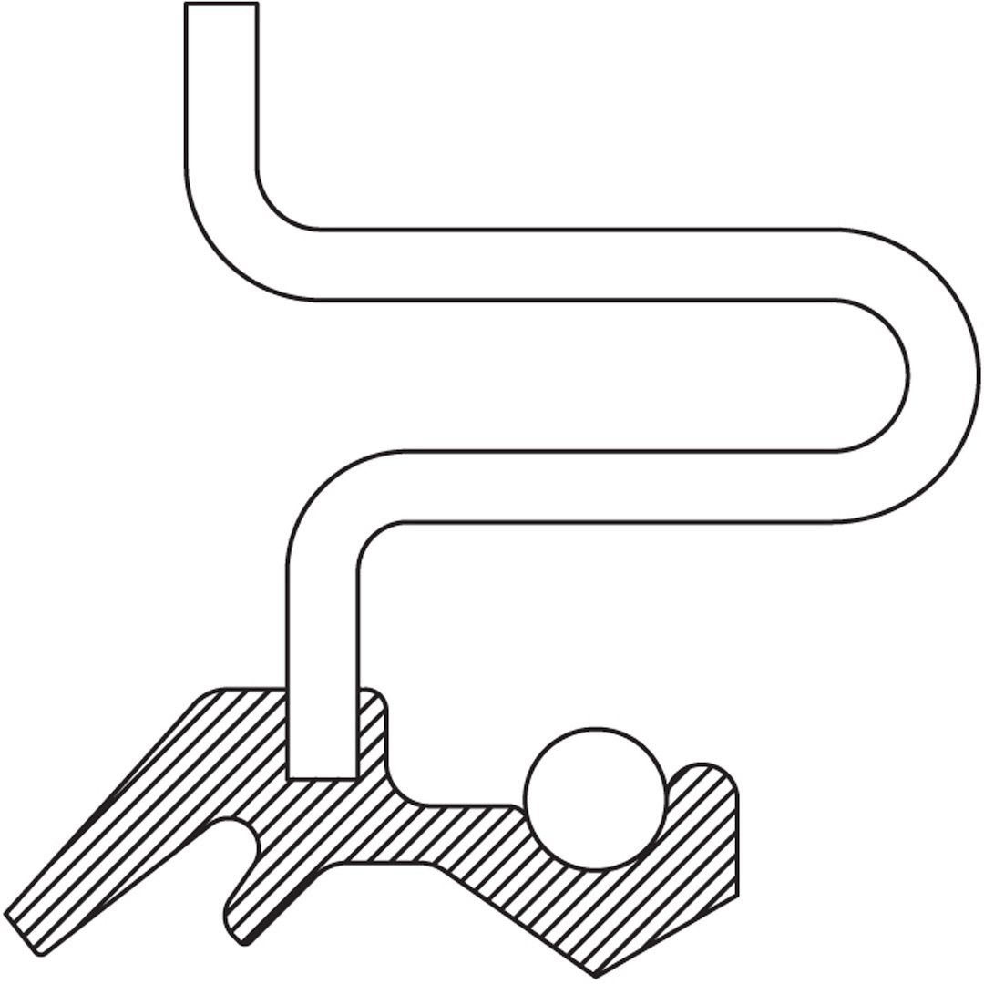 National Axle Tube Seal, 1.400 Inch Inside Diameter, 2.288 Inch Outside Diameter, 0.547 Inch Width, Fluoro-Elastomer, Single – 4857