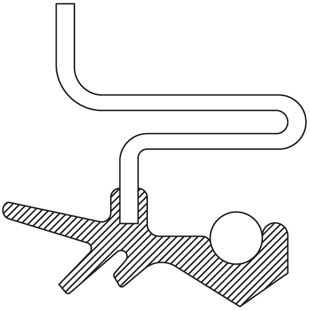 National Differential Pinion Seal, 1.893 Inch Inside Diameter, 2.861 Inch Outside Diameter, 0.458 Inch Width, Fluoro-Elastomer, Single – 710481